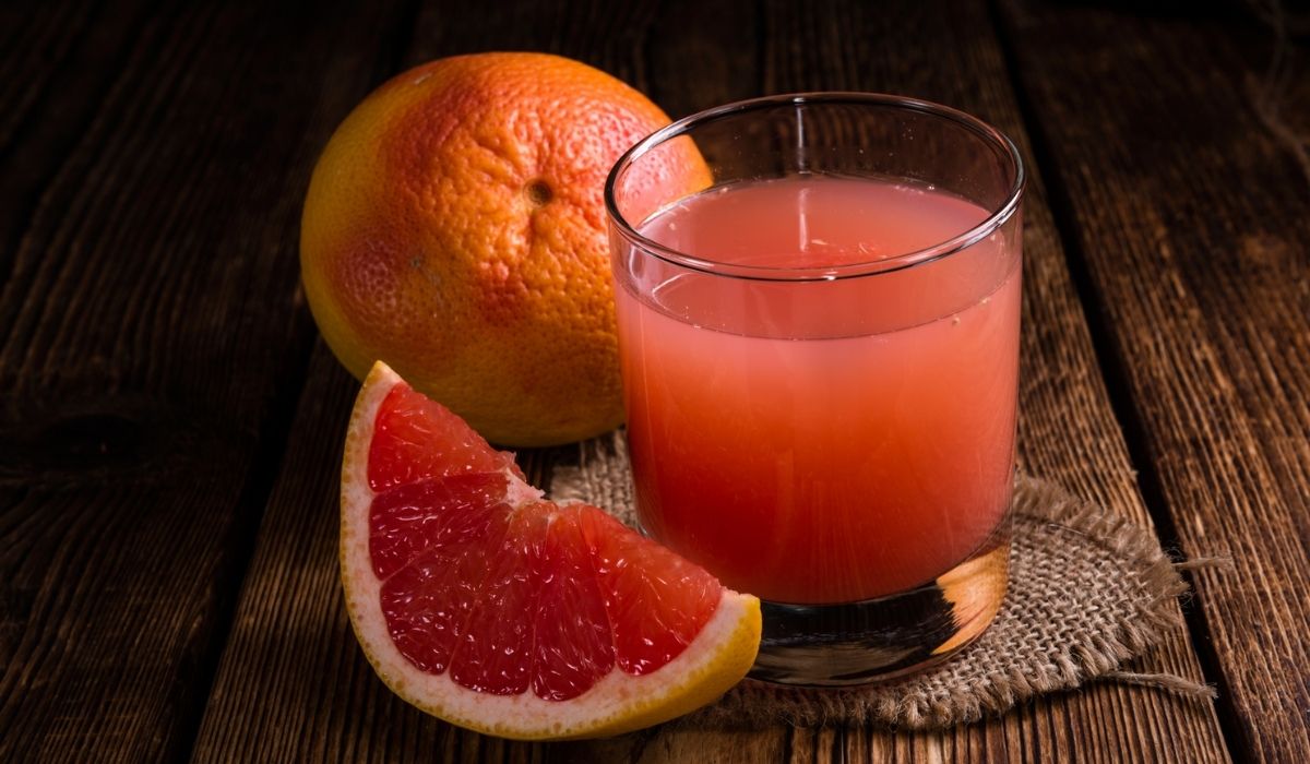 Glass with Grapefruit Juice